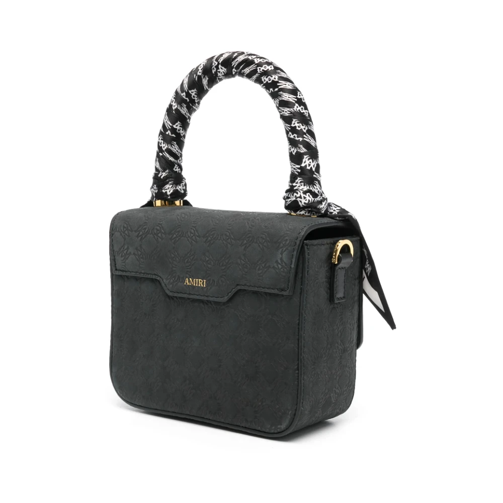 Amiri Zwarte Foldover Top Handtas Black Dames