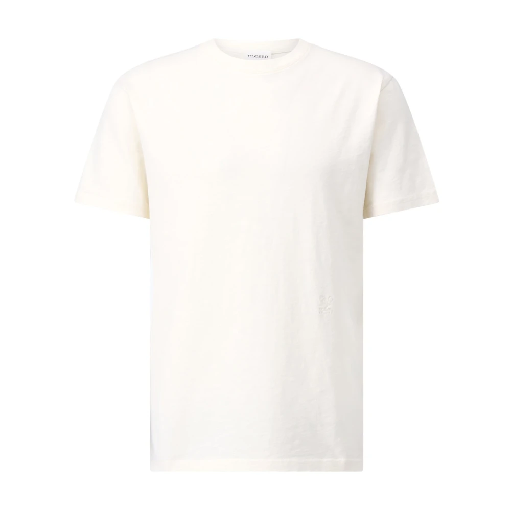 Closed Minimalistisch Logo T-shirt White Heren