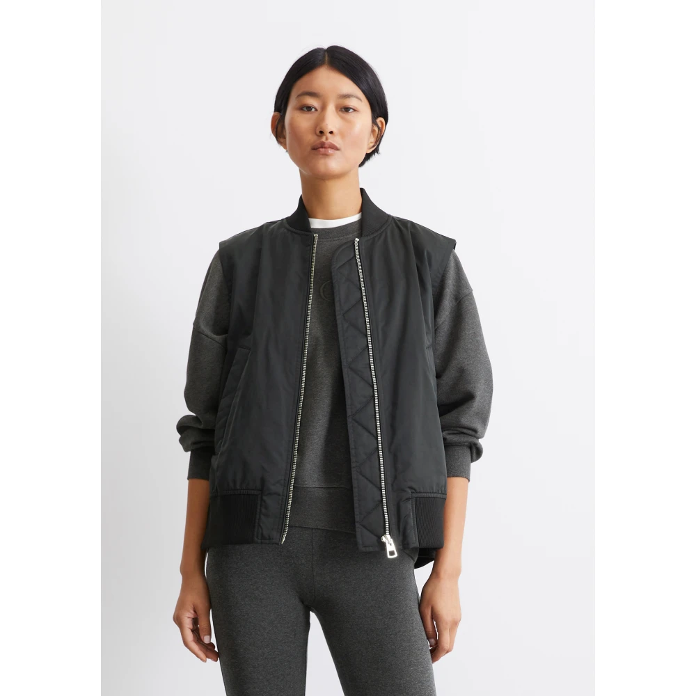 Marc O'Polo Reguliere blouson-stijl vest Black Dames