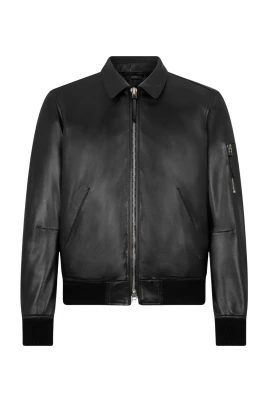 Soft Nappa Longe Collar Blouson