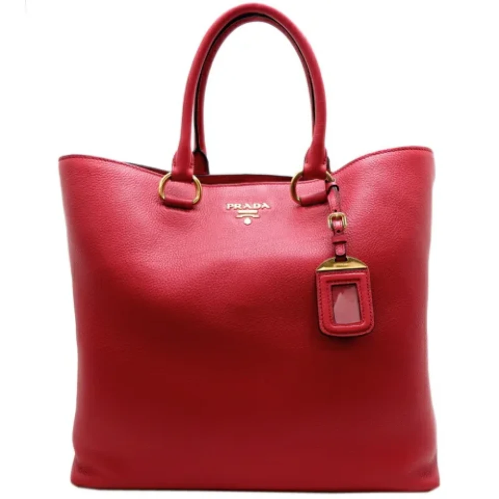 Prada Vintage Pre-owned Leather prada-bags Red Dames