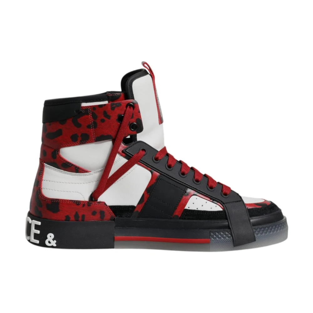 Dolce & Gabbana Men's Multicolor Leather High Top Trainers - Sneakers - 9 Uk - Shoes
