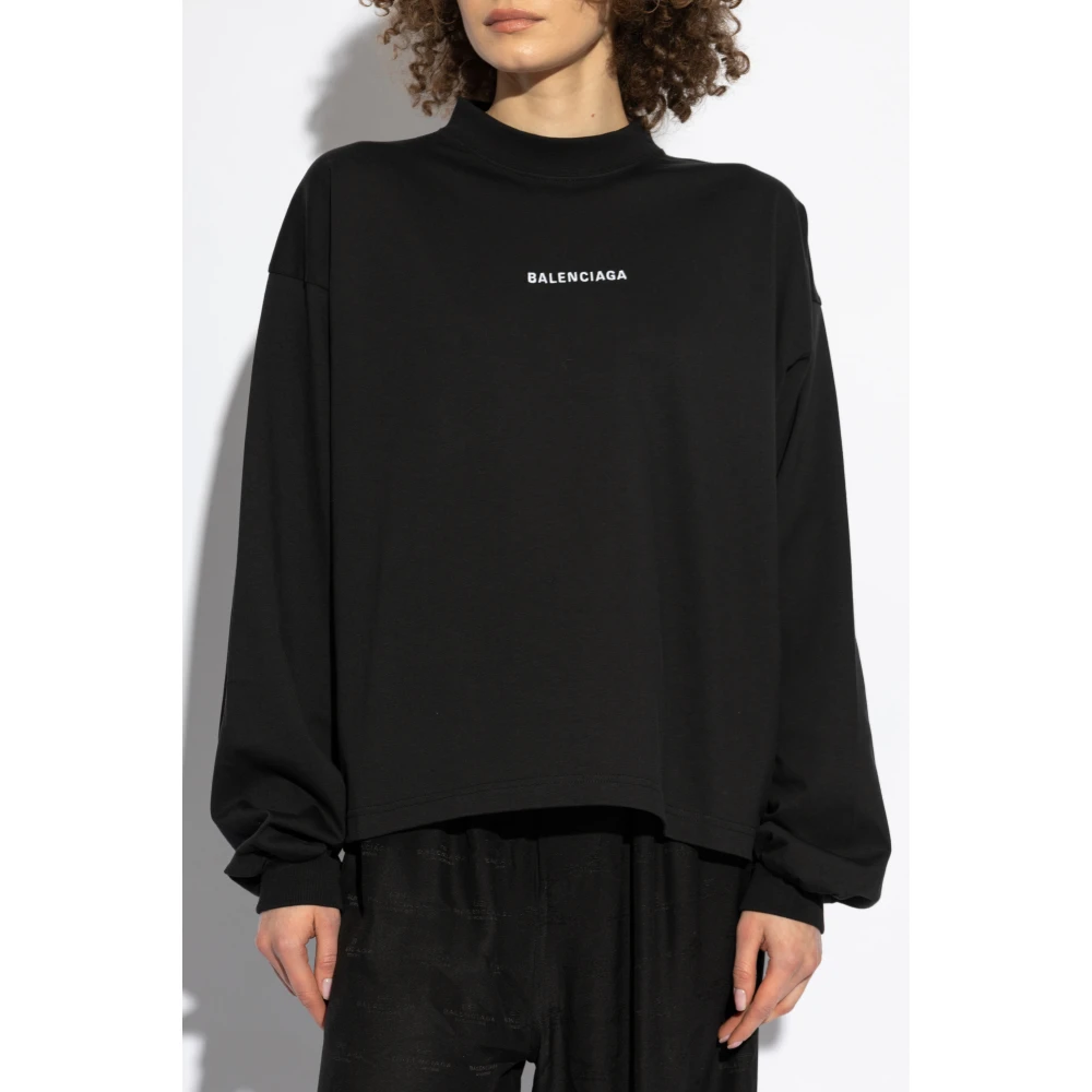 Balenciaga T-shirt met lange mouwen Black Dames