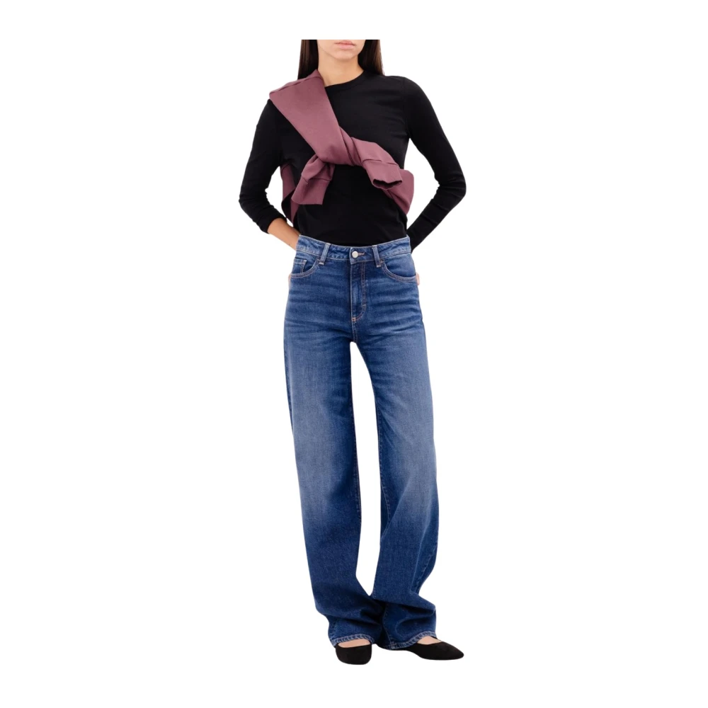 Icon Denim Women's Blue Joia Mid Denim Jeans - Wide Jeans - W25 - Jeans