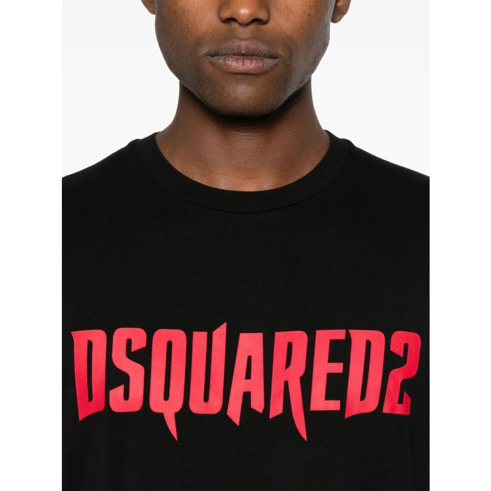 Dsquared2 Zwart Katoenen T-Shirt Black Heren