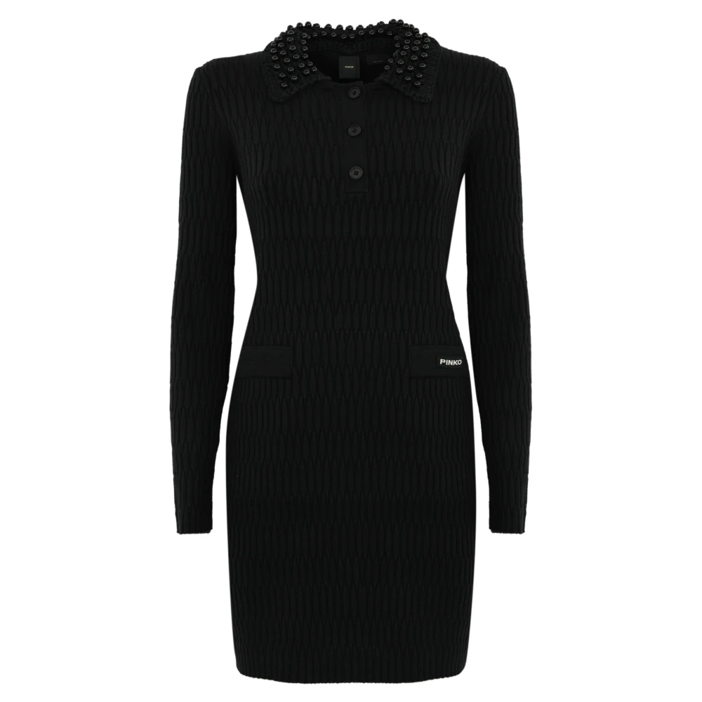 Pinko Zwarte wolmix polojurk Black Dames