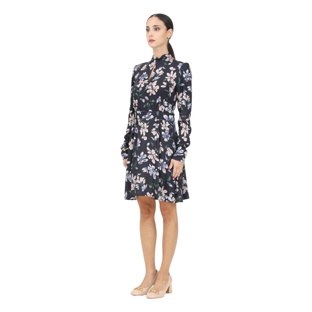 Mar De Margaritas Blauwe Bloemen Korte Jurk Vivian Multicolor Dames