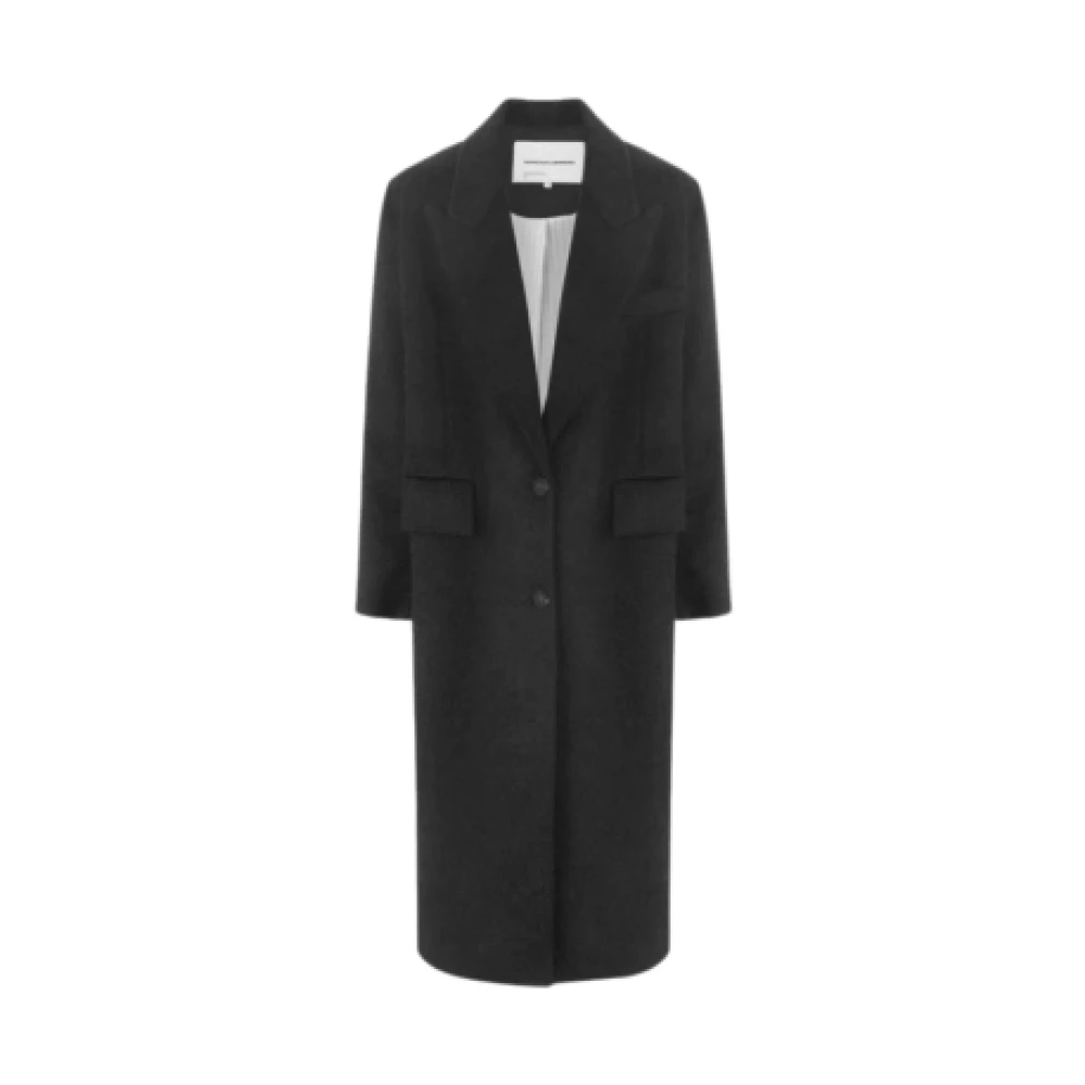 Margaux Lonnberg Lange wollen jas in zwart Gray Dames