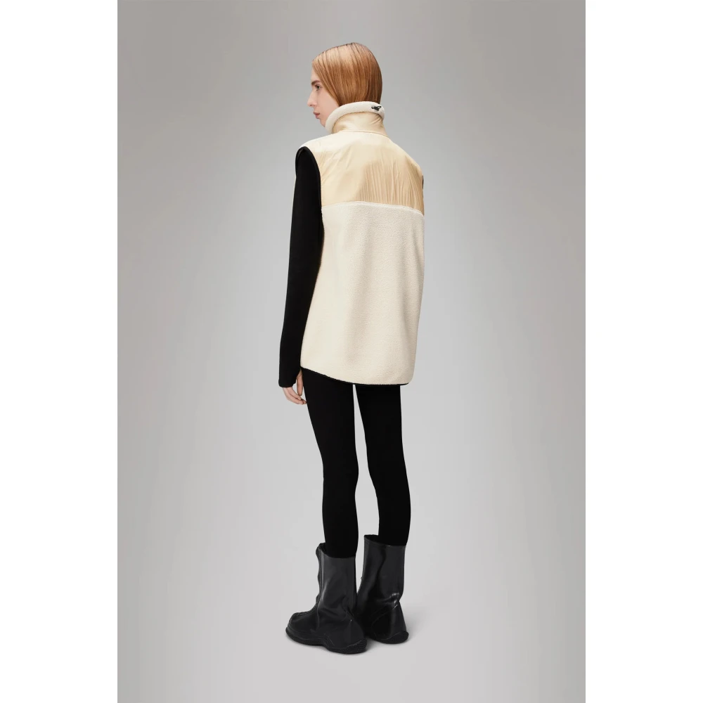Rains Veelzijdig Fleece Vest voor buiten Beige Dames