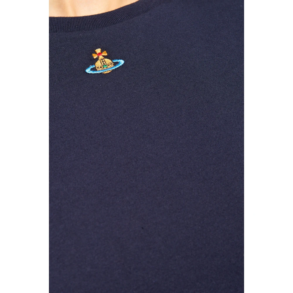 Vivienne Westwood Peru T-shirt met logo Blue Dames