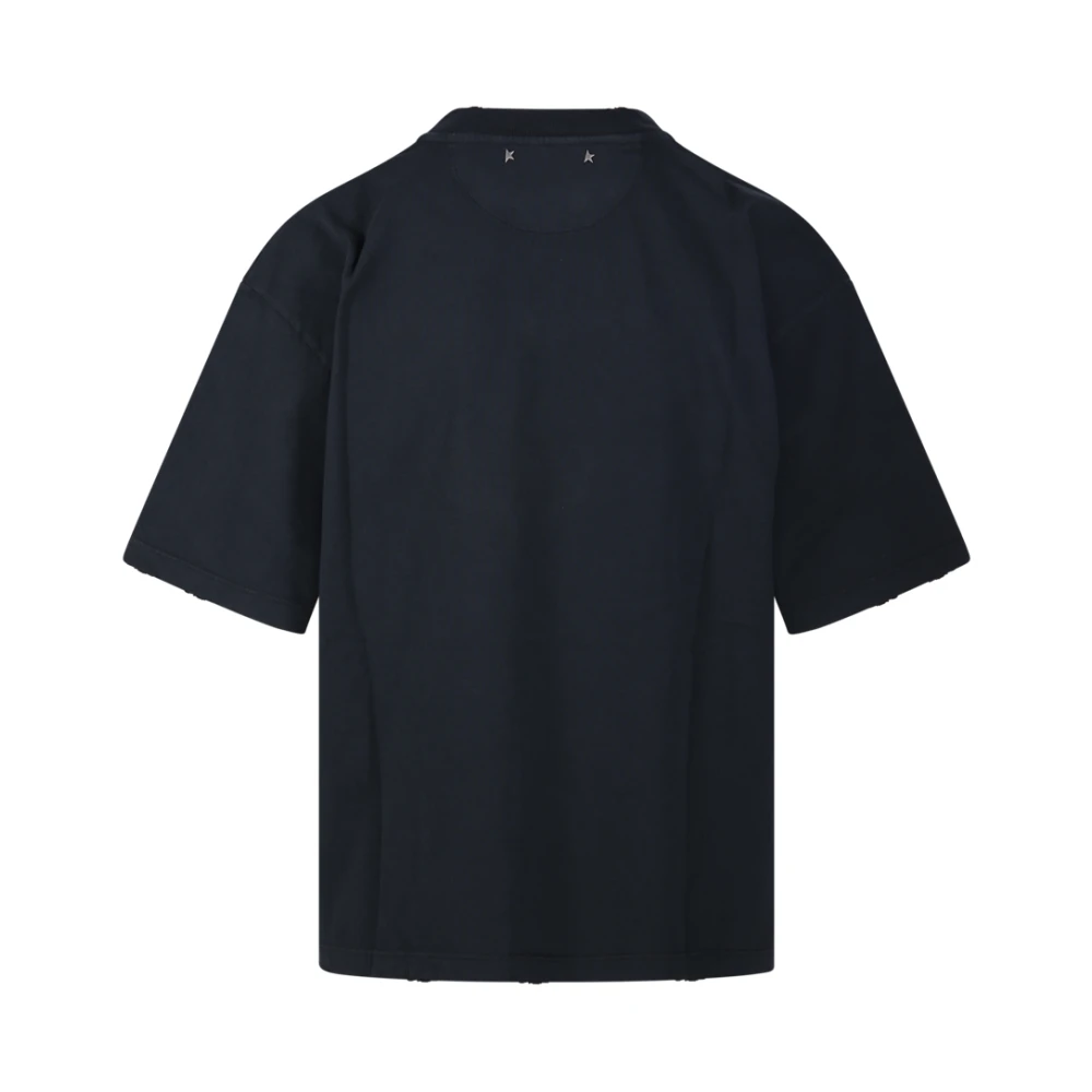 Golden Goose Crystal Collar Boxy T-Shirt Black Dames