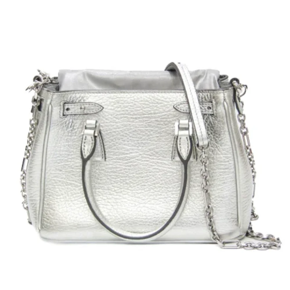 Maison Margiela Pre-owned Leather handbags Gray Dames