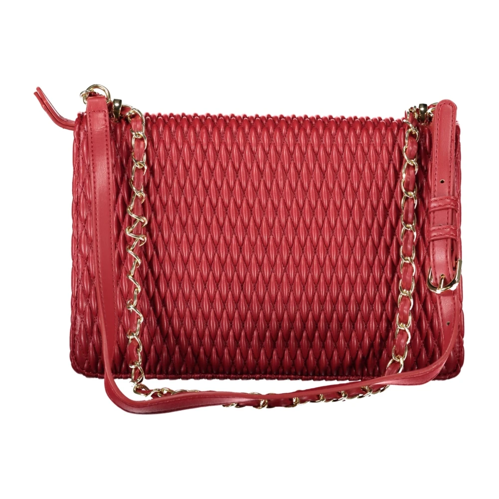 Valentino by Mario Valentino Rode Crossbody Kettingtas met Rits Red Dames