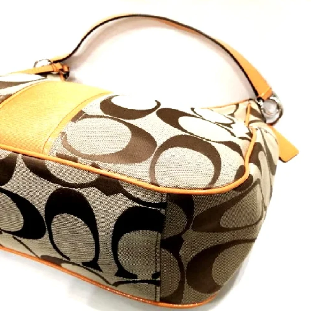 Coach Pre-owned Canvas handbags Orange Dames