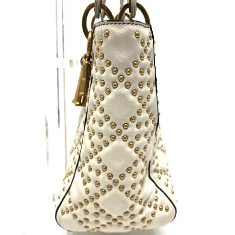 Dior Vintage Pre-owned Leather dior-bags White Dames