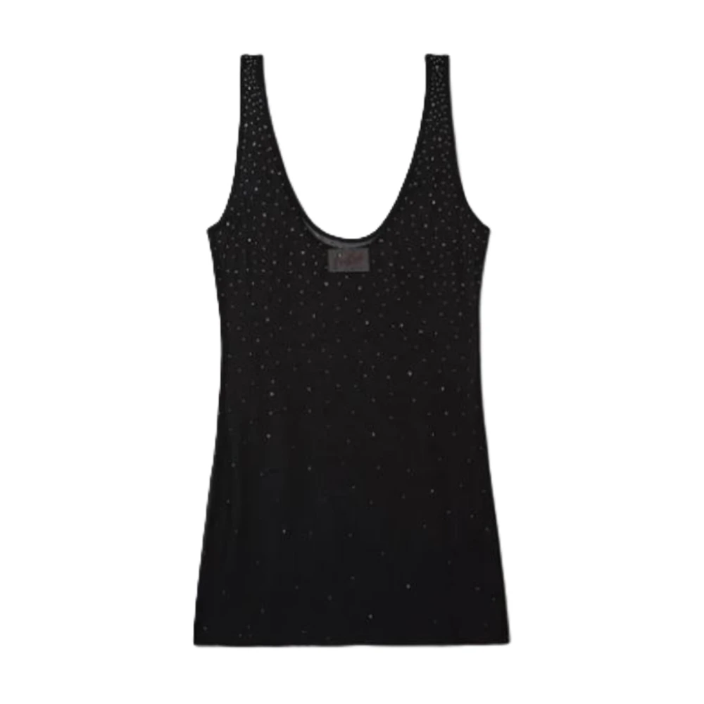 Mc2 Saint Barth Black Raya Mini Dress - Female - Sleeveless Tops - L - Tops