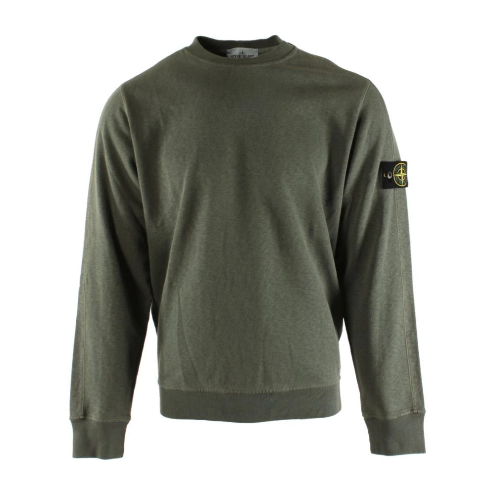 Stone Island Groene Katoenen Heren Trui Green Heren