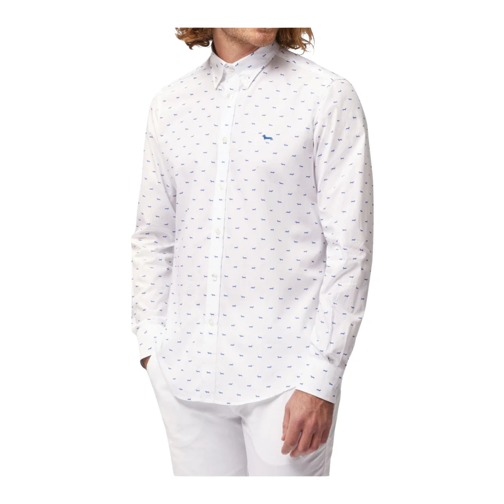 Harmont & Blaine Bassotto Print Katoenen Heren Overhemd Multicolor Heren