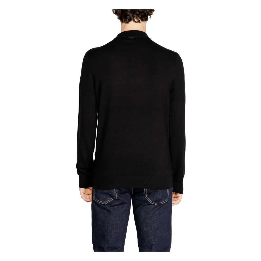 Antony Morato Zwarte Gebreide Trui Mannen Herfst Winter Black Heren