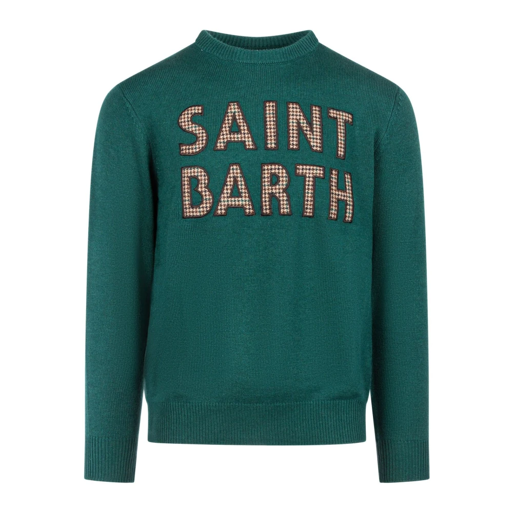 MC2 Saint Barth Heren Heron Logo Jacquard Print Shirt Green Heren