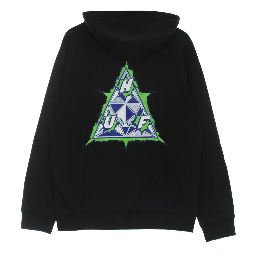 HUF Zwarte Hoodie met Jemel Ontwerp Black Heren