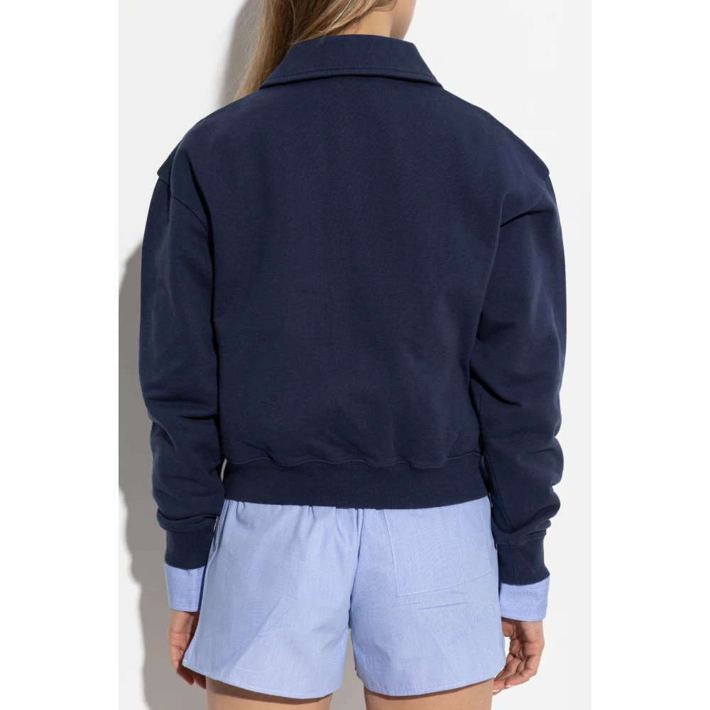 Sporty & Rich Blouse met kraag Blue Dames