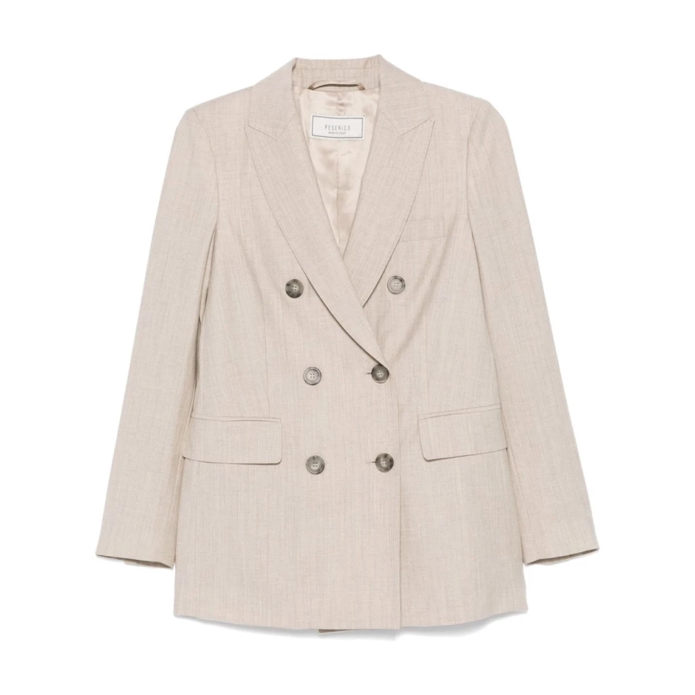 PESERICO Stijlvolle Jas voor Vrouwen Beige Dames