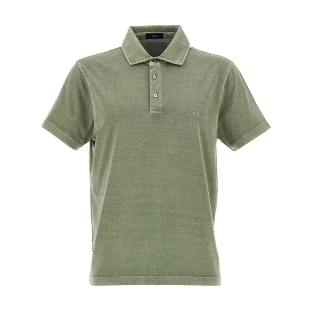 Fay Groene T-shirts en Polos Green Heren