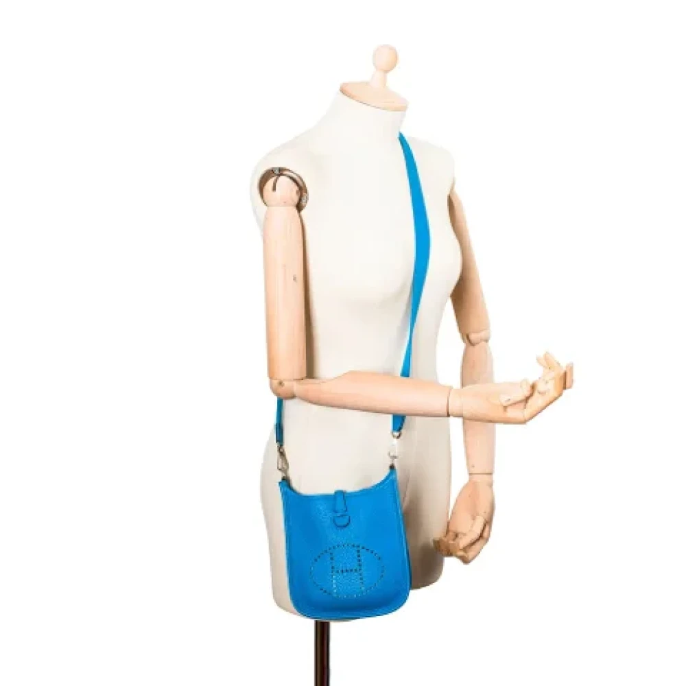 Hermès Vintage Pre-owned Leather shoulder-bags Blue Dames