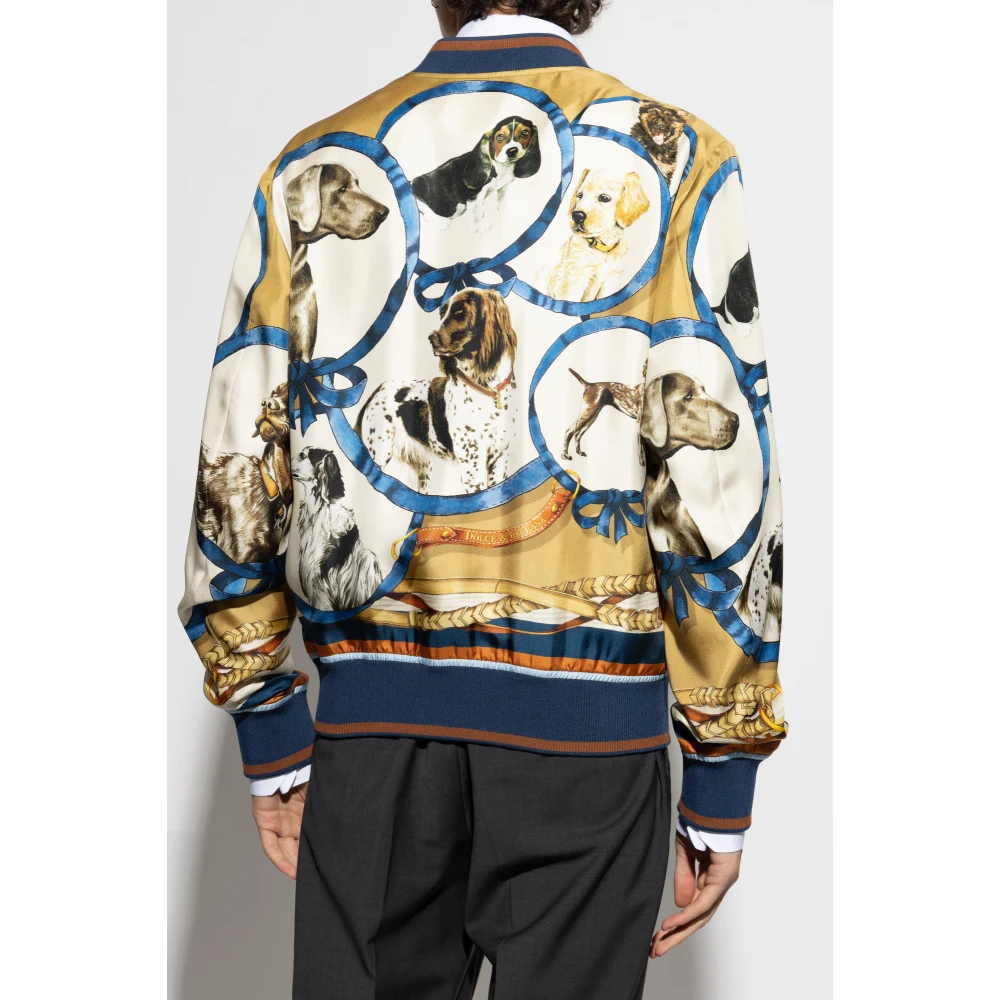 Dolce & Gabbana Zijden bomberjack Multicolor Heren