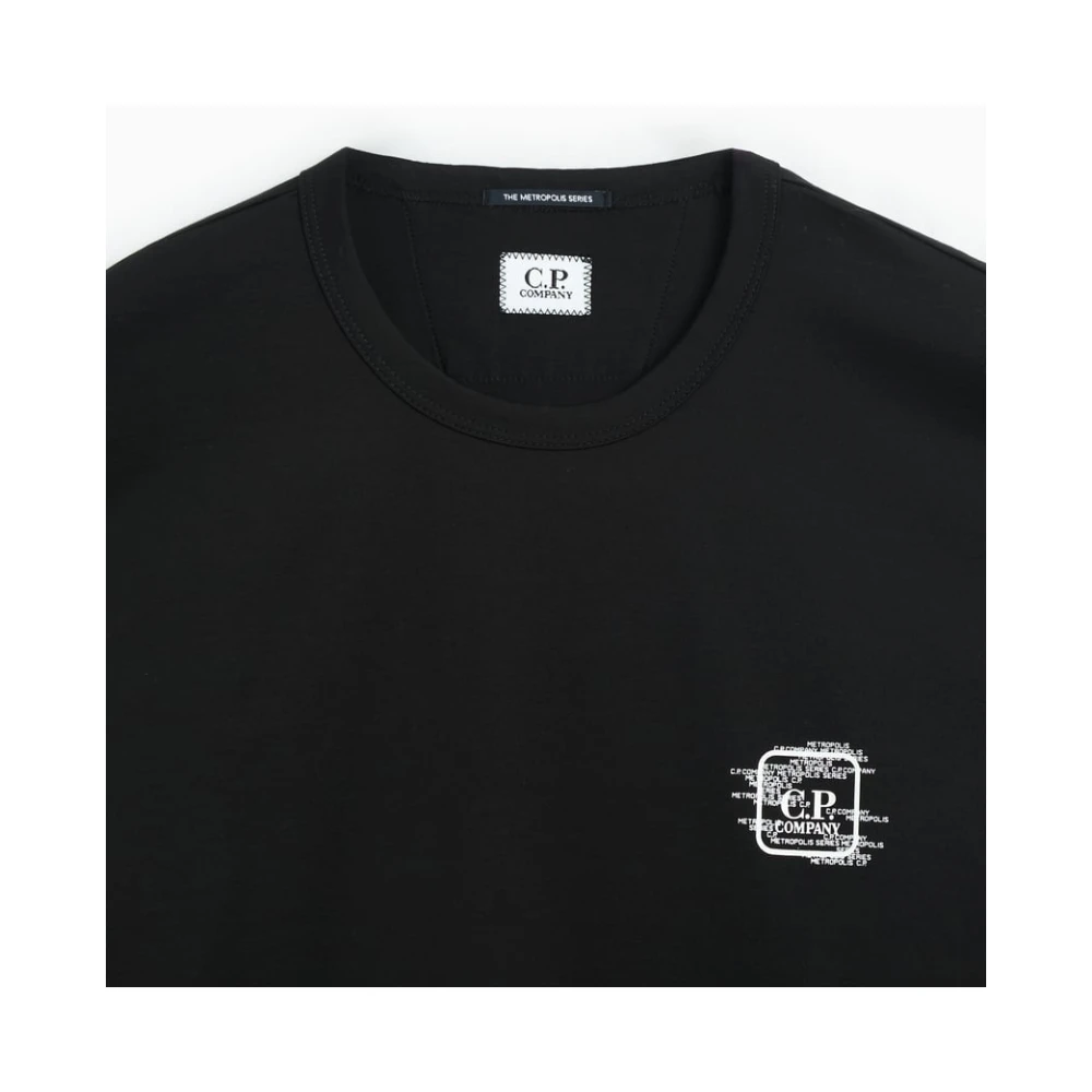 C.P. Company Zwart Katoenen T-Shirt Regular Fit Black Heren