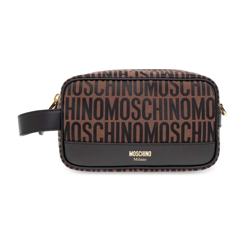 Moschino Monogrammärkt necessär Brown, Dam