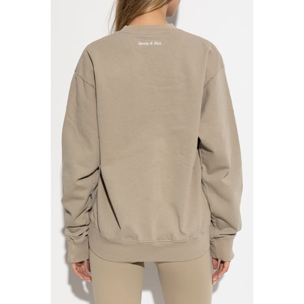 Sporty & Rich Gedrukte sweatshirt Beige Dames