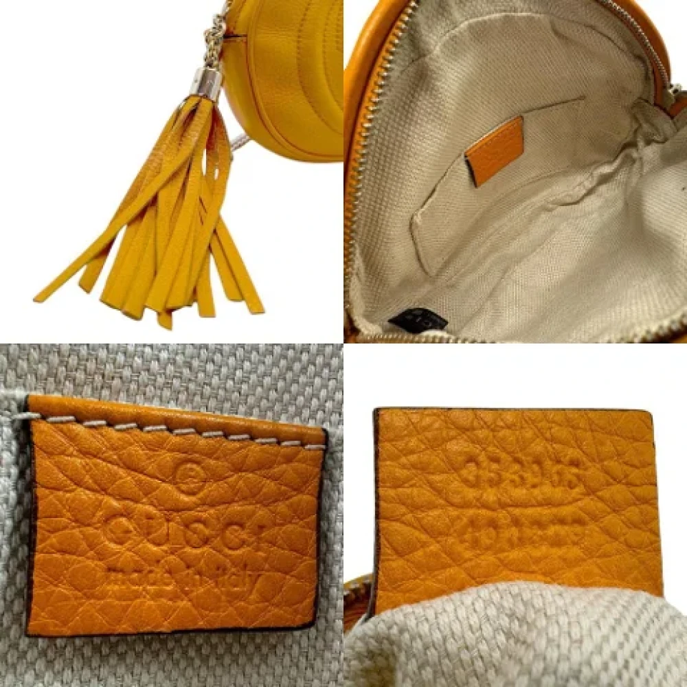 Gucci Vintage Pre-owned Leather shoulder-bags Orange Dames