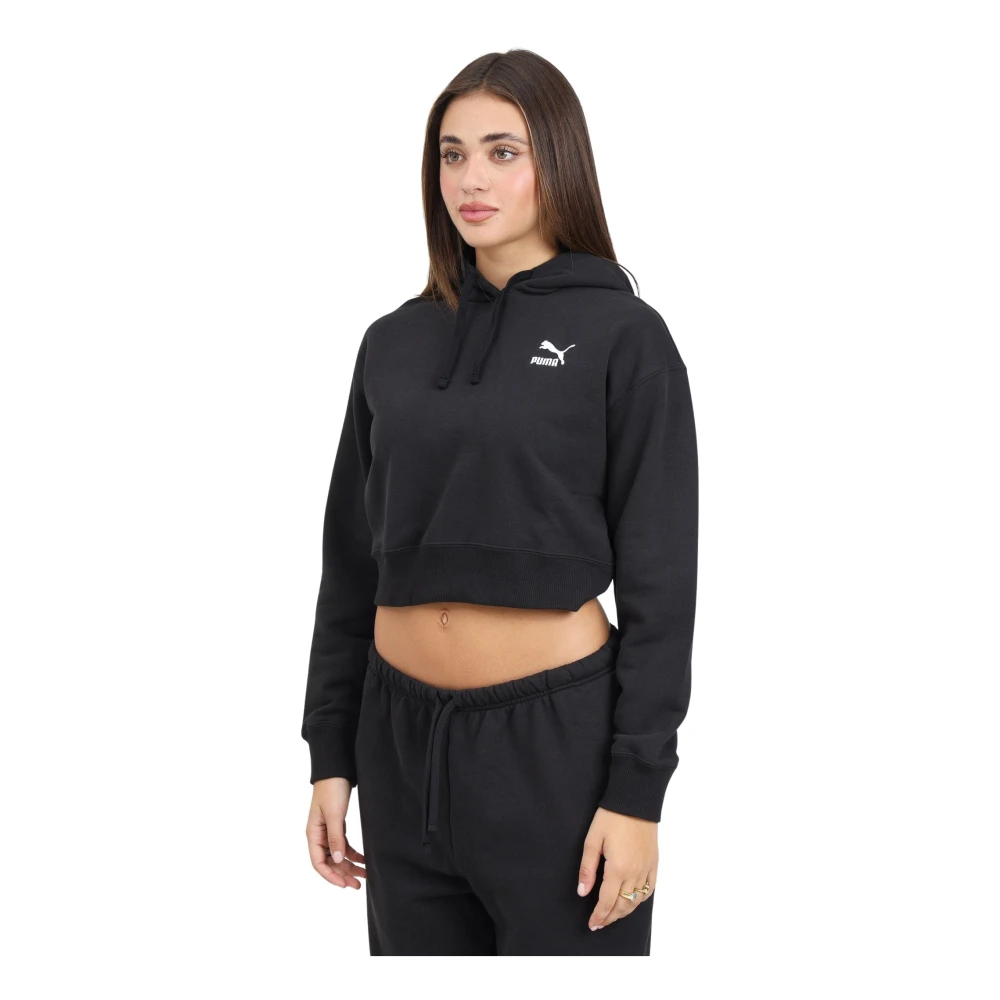 Puma Klassieke Zwarte Hoodie Sweater Black Dames