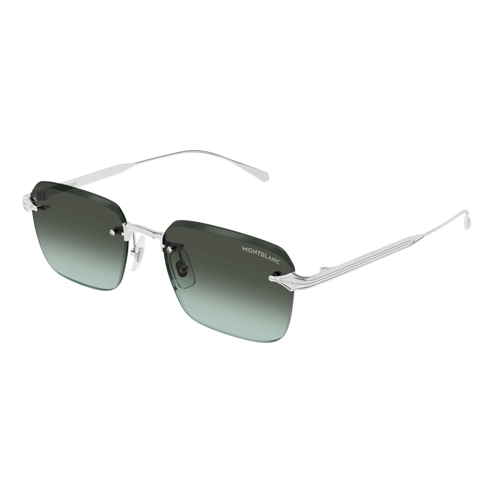 Montblanc Rectangular Sunglasses - Male - Sunglasses - Gray - 54 Mm - Accessories