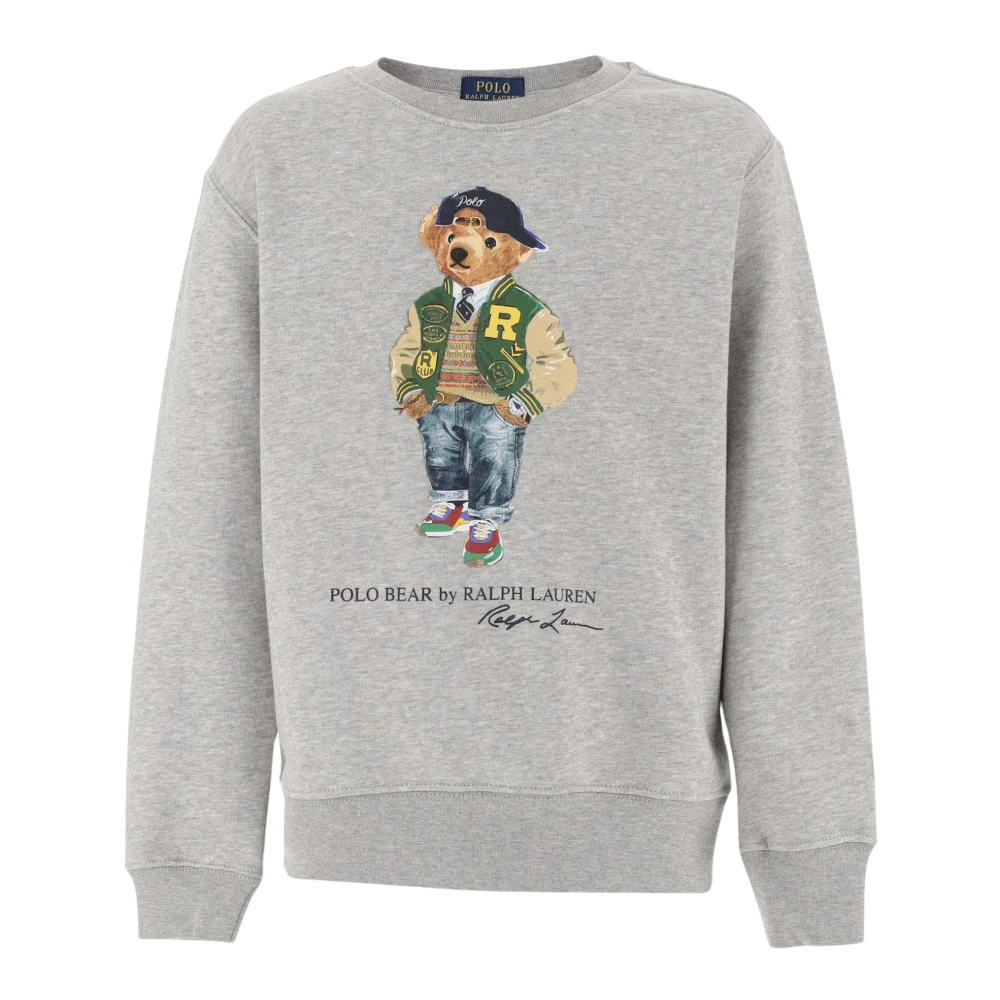 Polo Ralph Lauren Bomullsblandning Polo Bear Sweatshirt Grå Gray, Pojke