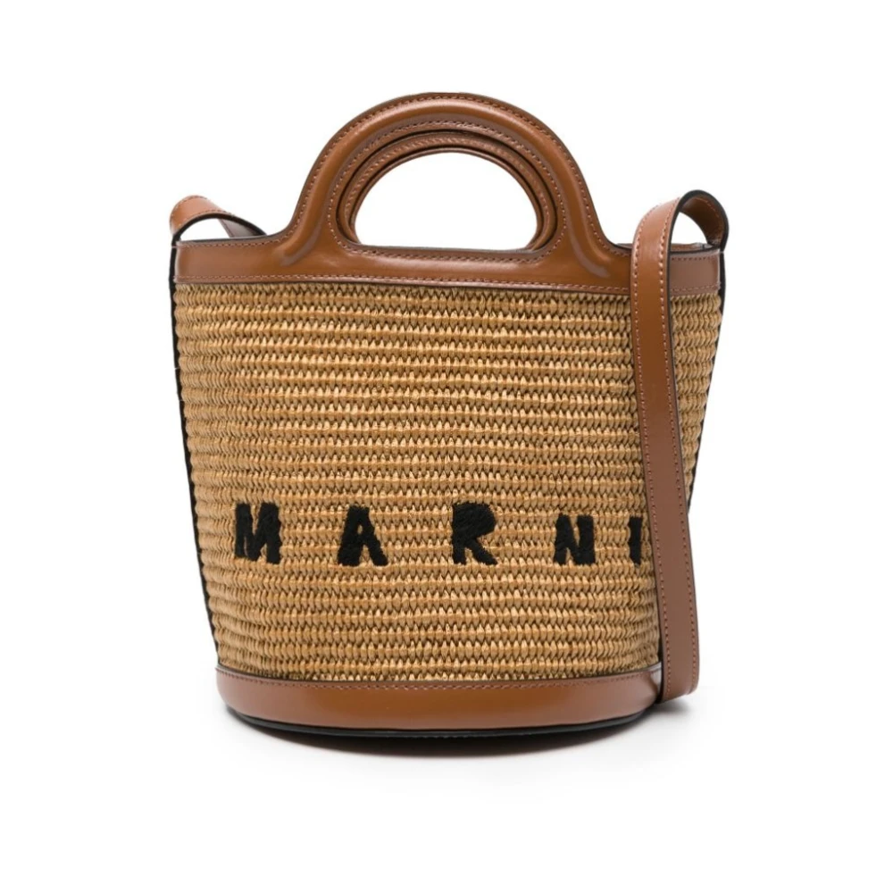 Marni Tropicalia Emmer Tas Bruin Leer Brown Dames