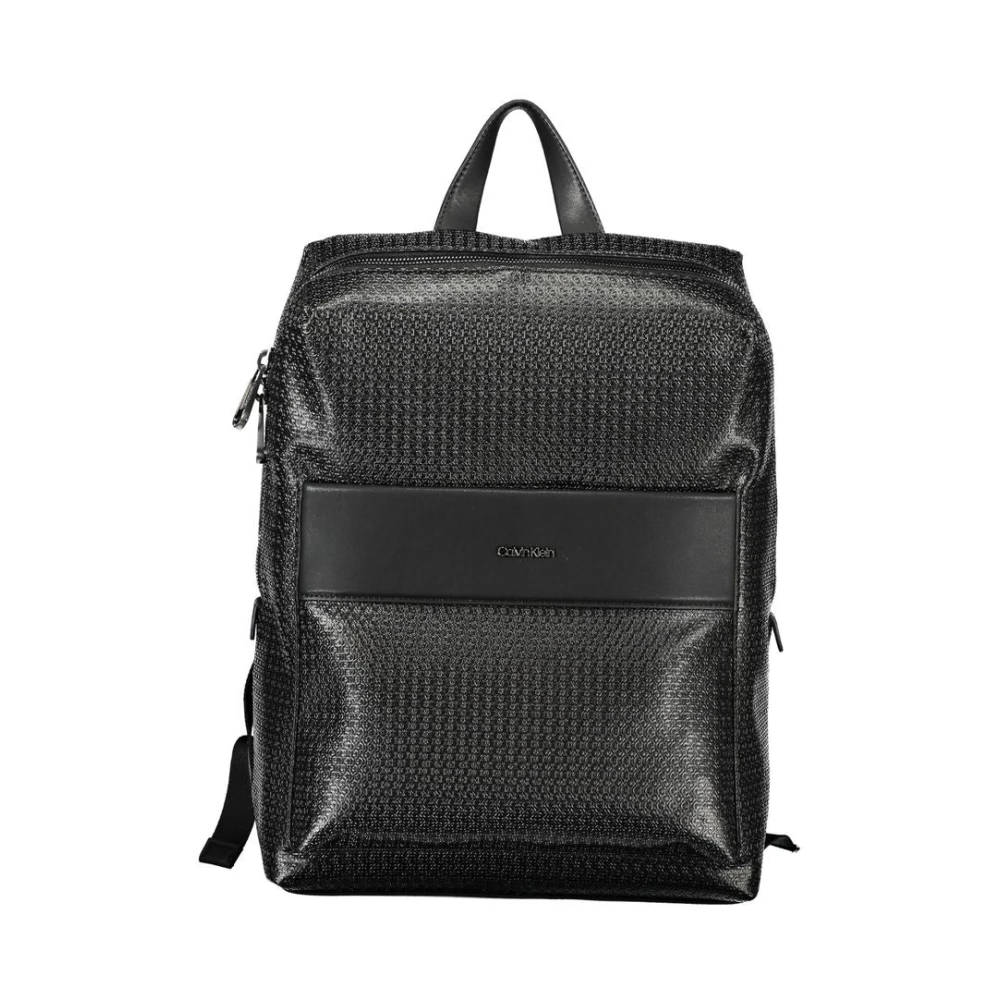 Calvin Klein , Backpacks, Male, Black, One Size, Black Polyester Backpack