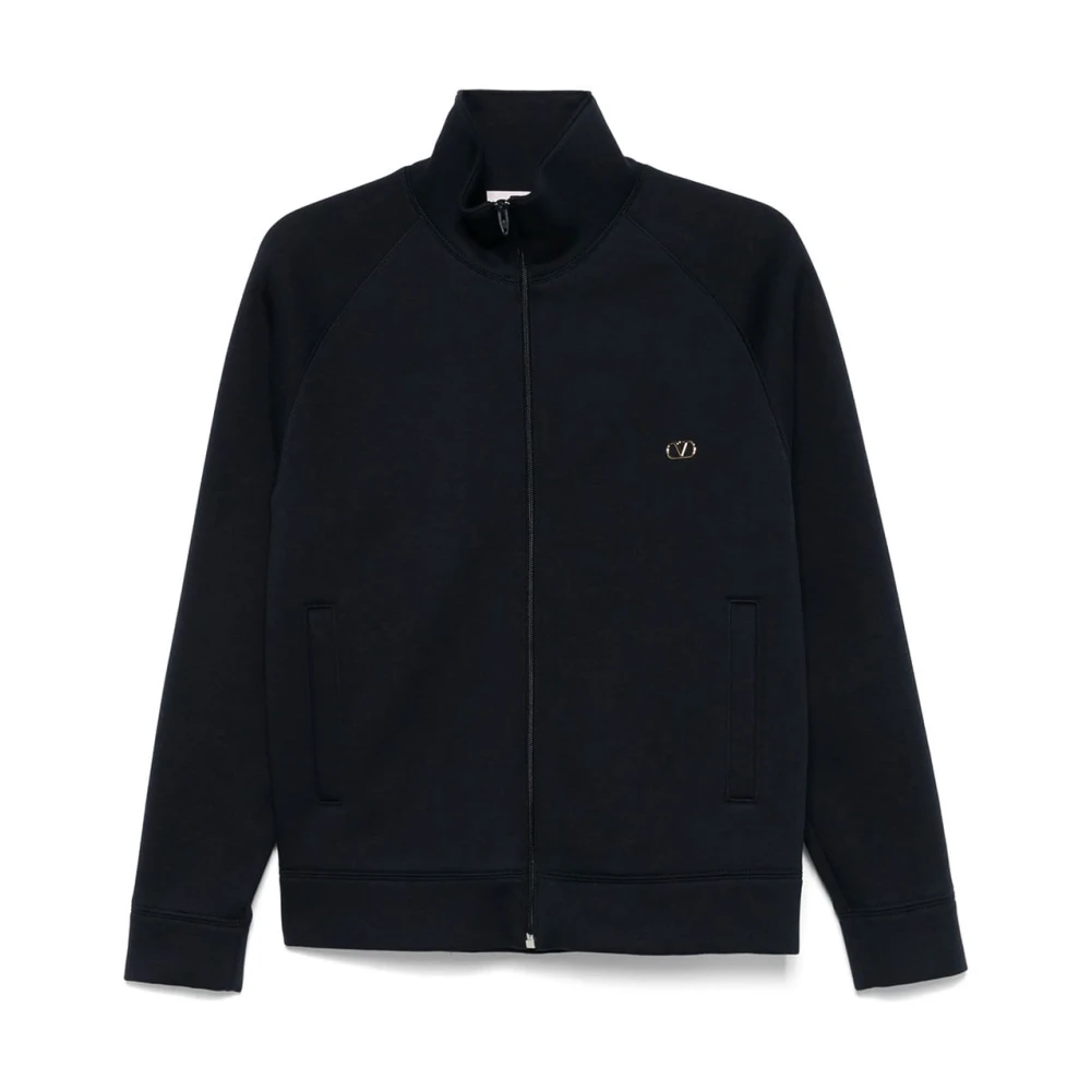 Valentino Garavani Men's Blue Zip-Throughs, M, Stylish Sweatshirt 6V3mf29aaqfd51