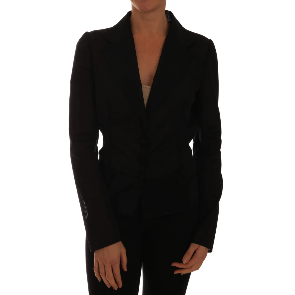 Dolce & Gabbana Damen Schwarz Jacken, K, Mgröße: