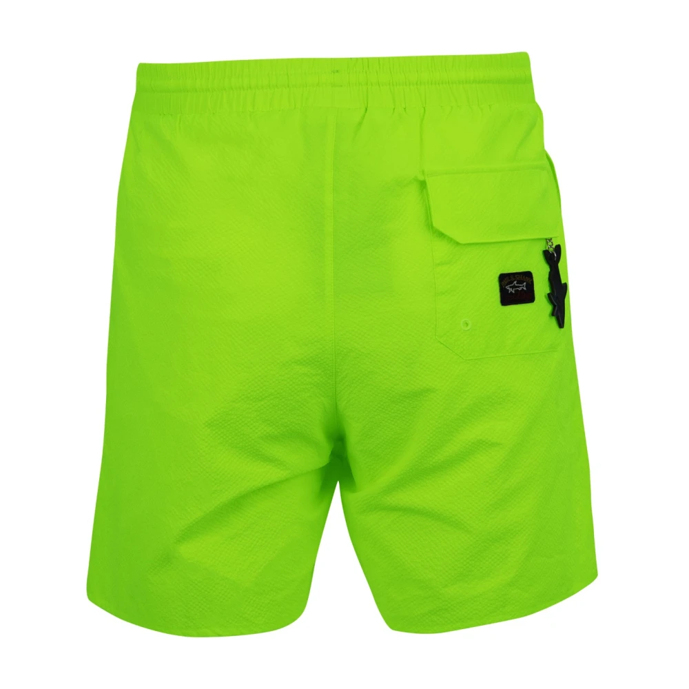 PAUL & SHARK Elastische zwembroek met trekkoord Green Heren