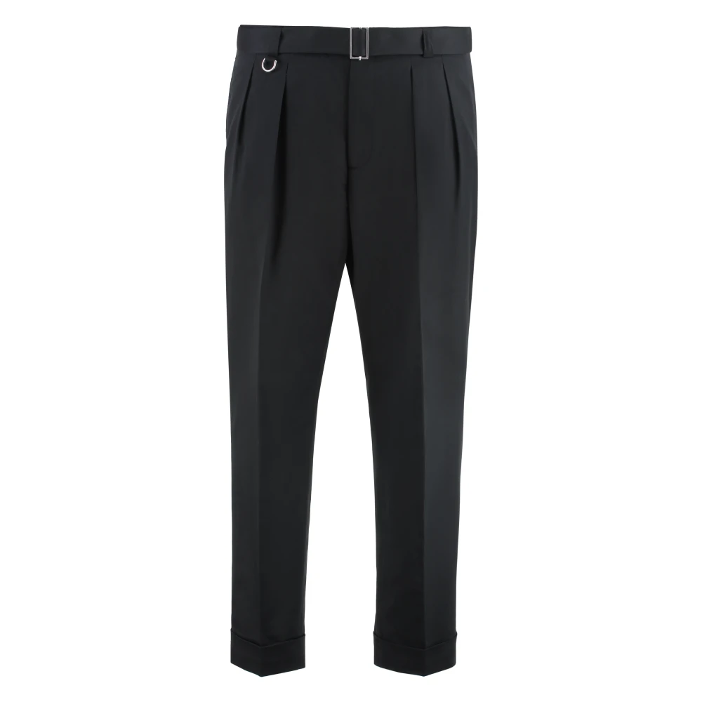 Paolo Pecora Men's Black Chinos, L, Slim Fit Chino Trousers