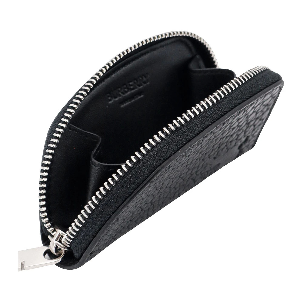 Burberry Leren Muntportemonnee met Ritssluiting Black Dames