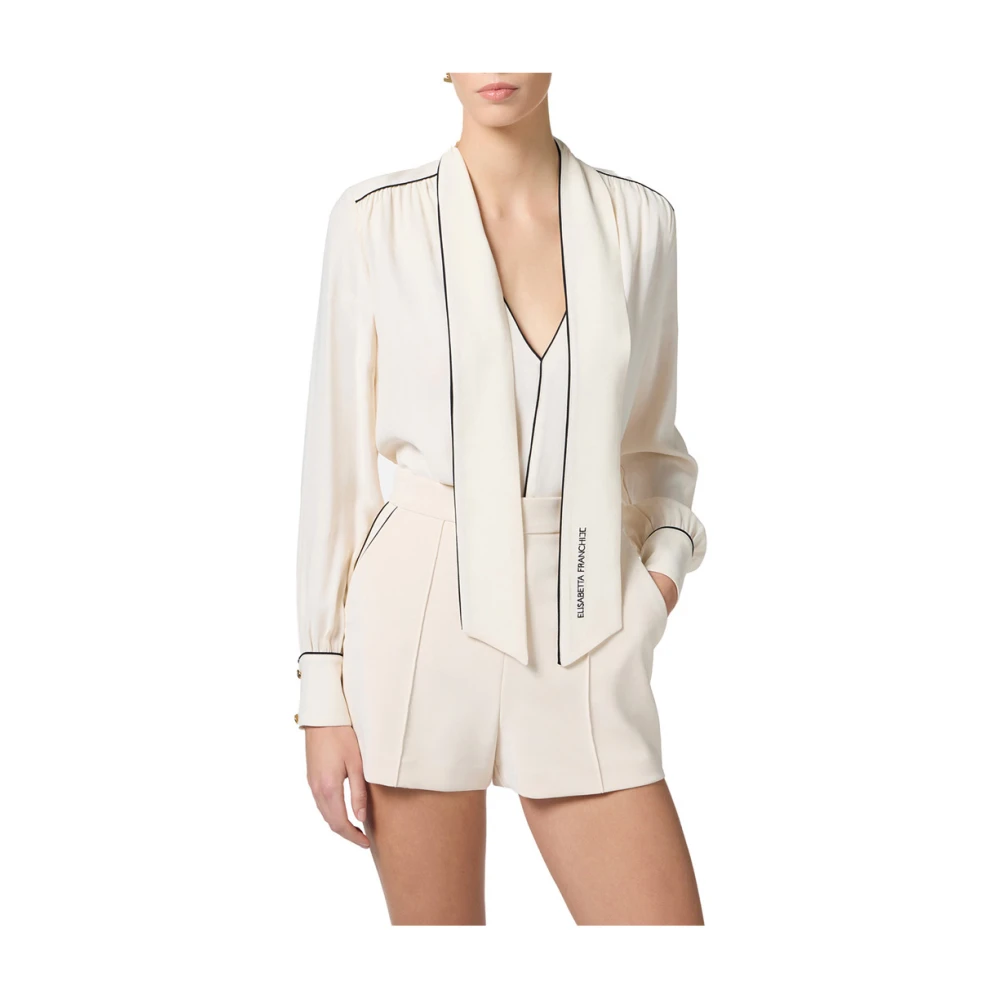 Elisabetta Franchi Stijlvolle Damesblouse Trendy Ontwerp White Dames