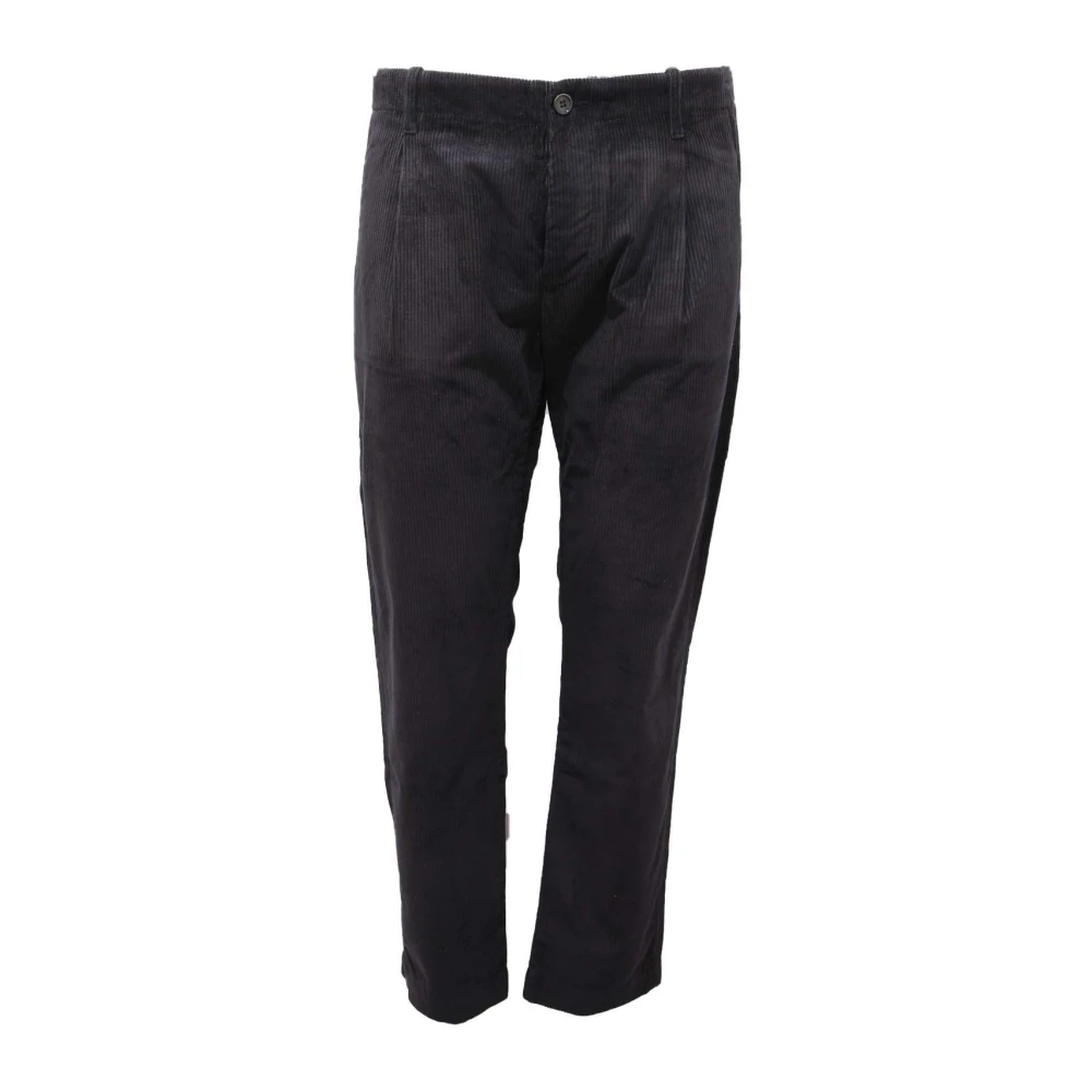 Nine In The Morning Men's Blue Chinos, L, Velvet Trousers In Navy