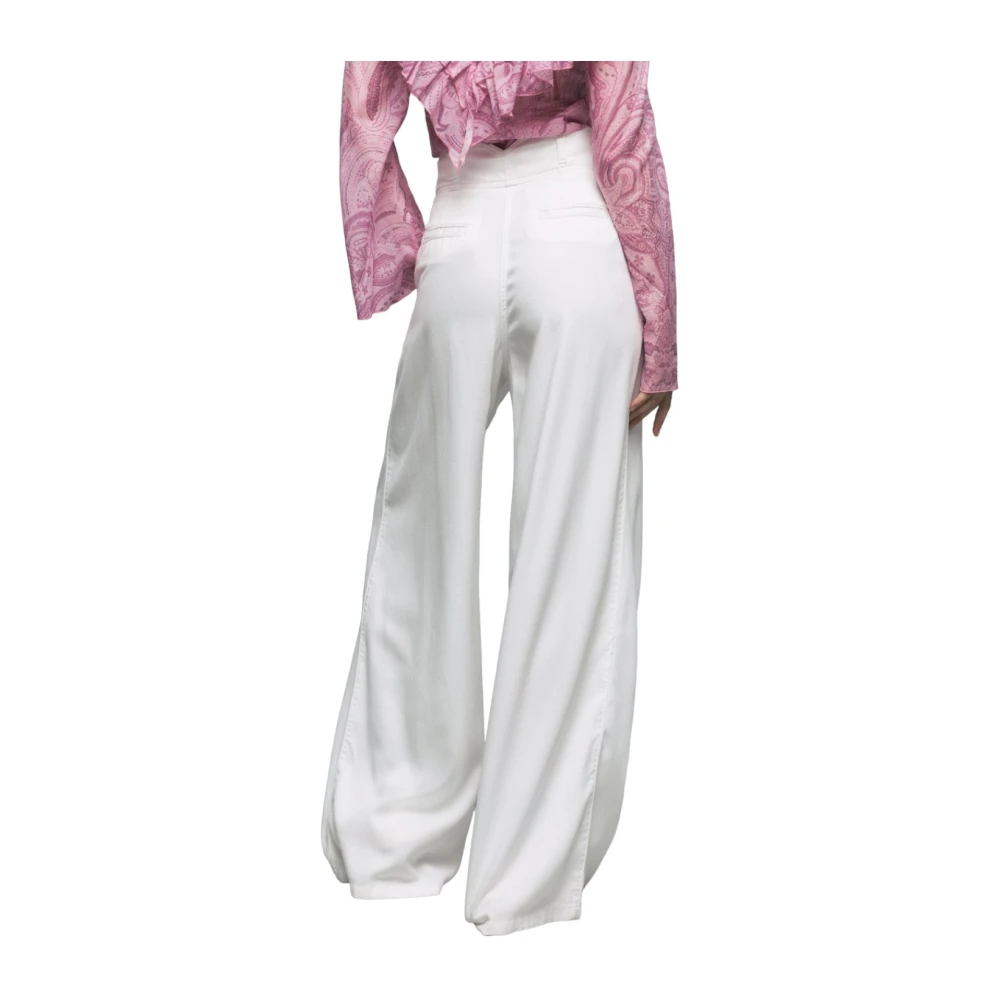 Gaëlle Paris Leather Trousers White Dames