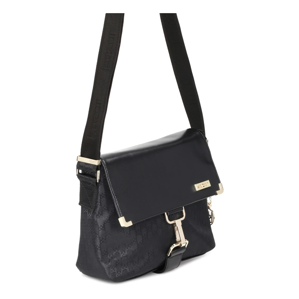 Kazar Dames zwarte messenger tas Black Dames