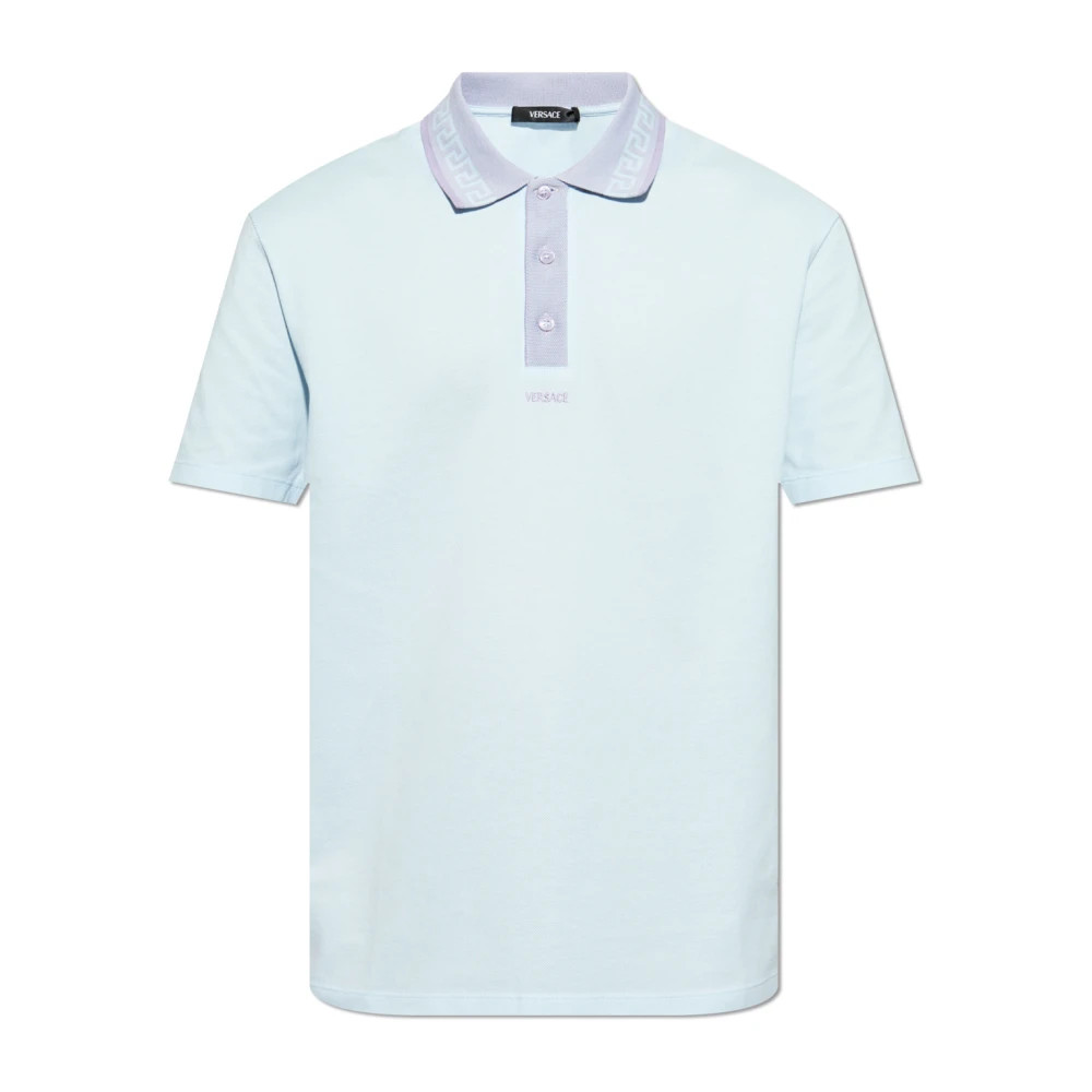 Versace Katoenen polo Blue Heren