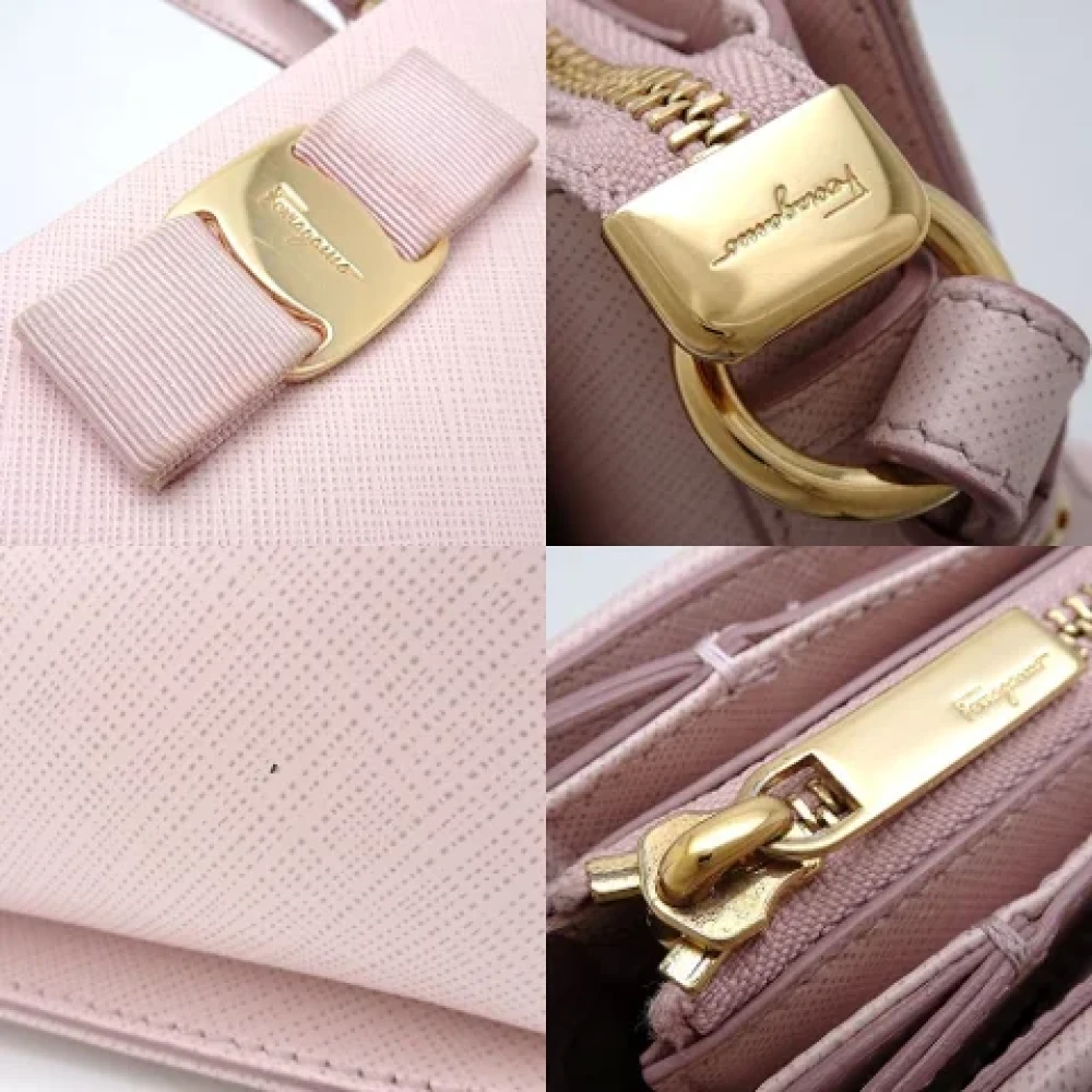 Salvatore Ferragamo Pre-owned Leather handbags Pink Dames